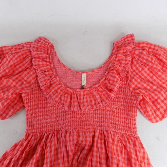 SPELL Strawberry Fields Mini Dress Gingham Print Sz L - Picture 5 of 9